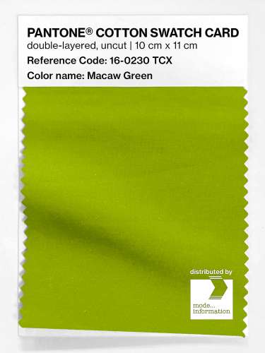 Product image of the product “PANTONE® COTTON SWATCH CARD 16-0230 TCX Macaw Green ”