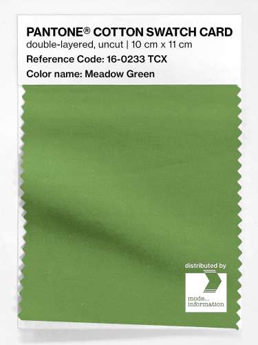 PANTONE® COTTON SWATCH CARD 16-0233 TCX Meadow Green