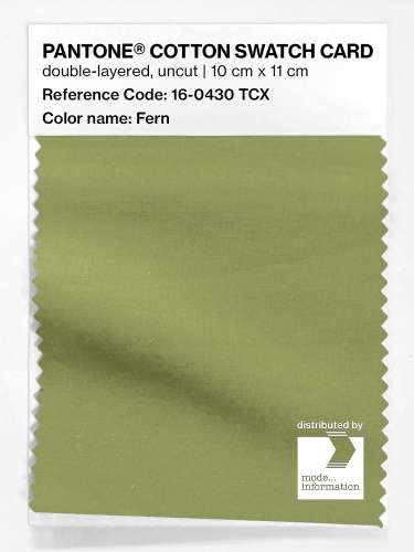 PANTONE® COTTON SWATCH CARD 16-0430 TCX Fern