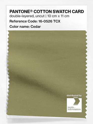 PANTONE® COTTON SWATCH CARD 16-0526 TCX Cedar