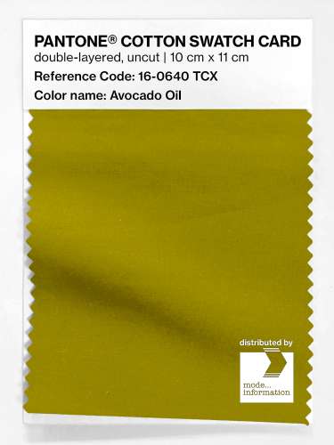 Artikelbild des Artikels “PANTONE® COTTON SWATCH CARD 16-0640 TCX Avocado Oil “