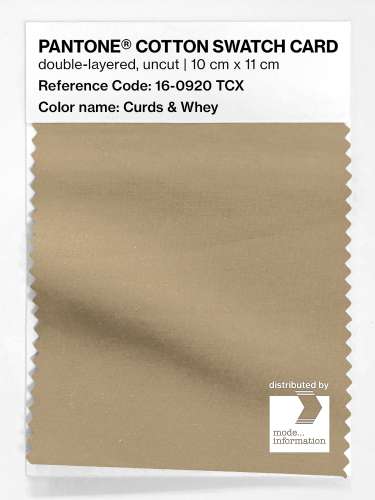 PANTONE® COTTON SWATCH CARD 16-0920 TCX Curds & Whey