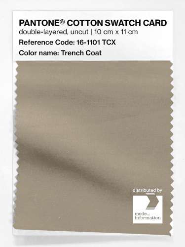 PANTONE® COTTON SWATCH CARD 16-1101 TCX Trench Coat