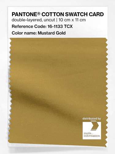 Product image of the product “PANTONE® COTTON SWATCH CARD 16-1133 TCX Mustard Gold ”