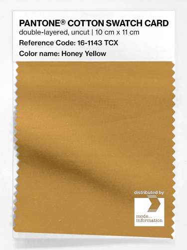PANTONE® COTTON SWATCH CARD 16-1143 TCX Honey Yellow