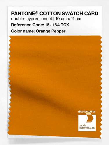 PANTONE® COTTON SWATCH CARD 16-1164 TCX Orange Pepper