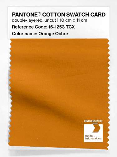 PANTONE® COTTON SWATCH CARD 16-1253 TCX Orange Ochre