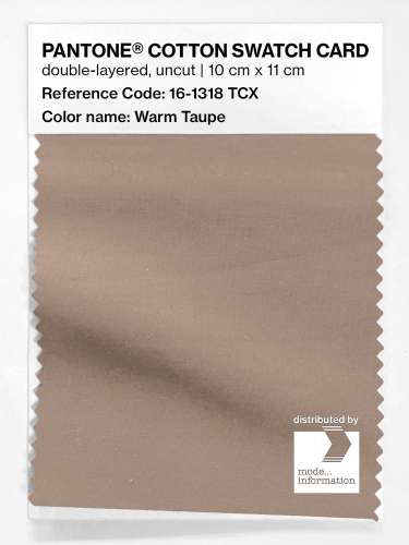 PANTONE® COTTON SWATCH CARD 16-1318 TCX Warm Taupe