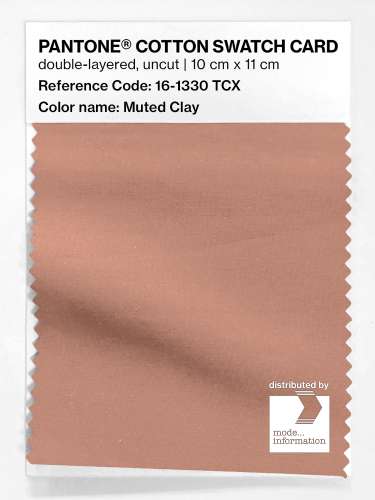 PANTONE® COTTON SWATCH CARD 16-1330 TCX Muted Clay