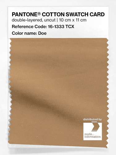 PANTONE® COTTON SWATCH CARD 16-1333 TCX Doe