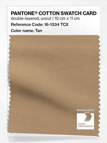 PANTONE® COTTON SWATCH CARD 16-1334 TCX Tan