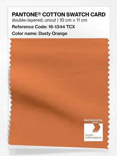 PANTONE® COTTON SWATCH CARD 16-1344 TCX Dusty Orange