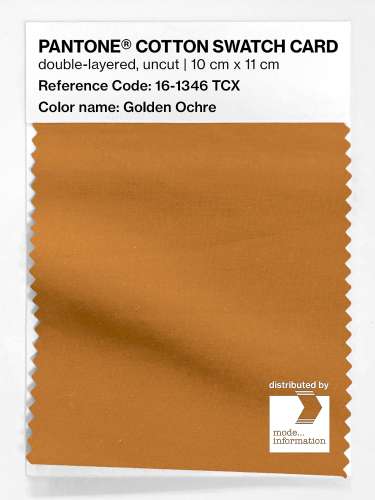 PANTONE® COTTON SWATCH CARD 16-1346 TCX Golden Ochre