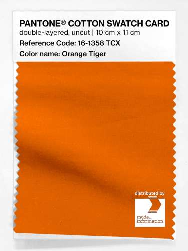 Artikelbild des Artikels “PANTONE® COTTON SWATCH CARD 16-1358 TCX Orange Tiger “