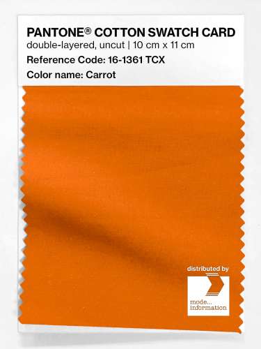PANTONE® COTTON SWATCH CARD 16-1361 TCX Carrot