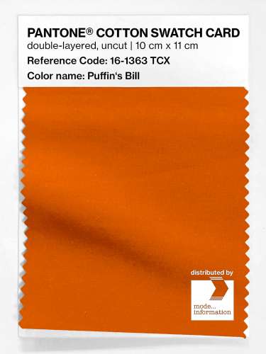 PANTONE® COTTON SWATCH CARD 16-1363 TCX Puffin's Bill