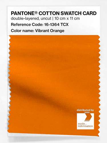 Product image of the product “PANTONE® COTTON SWATCH CARD 16-1364 TCX Vibrant Orange ”