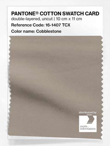Product image of the product “PANTONE® COTTON SWATCH CARD 16-1407 TCX Cobblestone ”