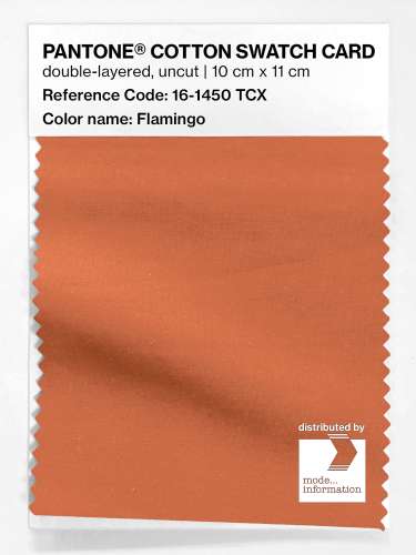 PANTONE® COTTON SWATCH CARD 16-1450 TCX Flamingo