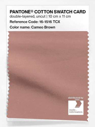 PANTONE® COTTON SWATCH CARD 16-1516 TCX Cameo Brown
