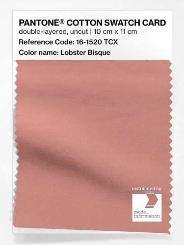 PANTONE® COTTON SWATCH CARD 16-1520 TCX Lobster Bisque