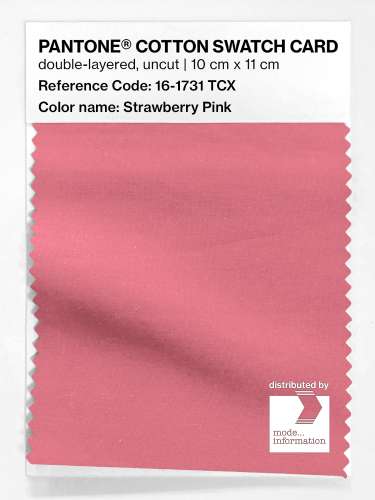 PANTONE® COTTON SWATCH CARD 16-1731 TCX Strawberry Pink