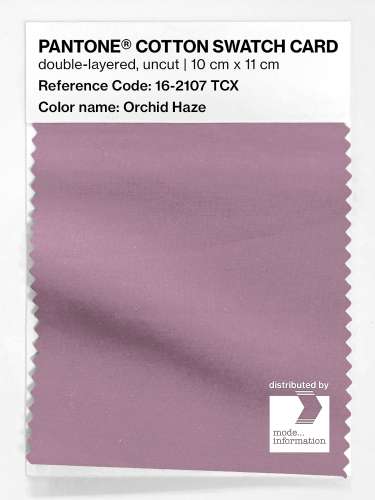 Product image of the product “PANTONE® COTTON SWATCH CARD 16-2107 TCX Orchid Haze ”