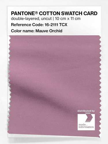 PANTONE® COTTON SWATCH CARD 16-2111 TCX Mauve Orchid