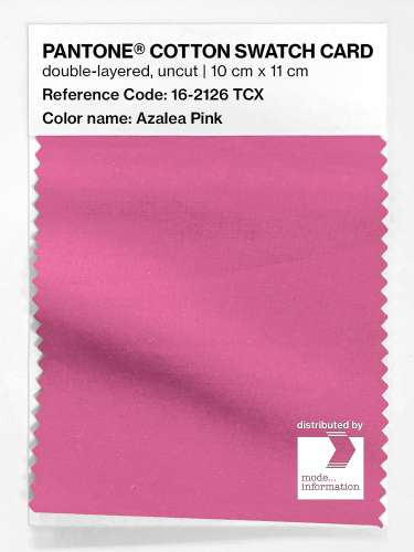 PANTONE® COTTON SWATCH CARD 16-2126 TCX Azalea Pink