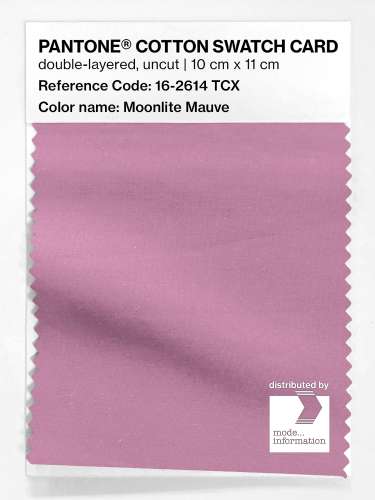 PANTONE® COTTON SWATCH CARD 16-2614 TCX Moonlite Mauve