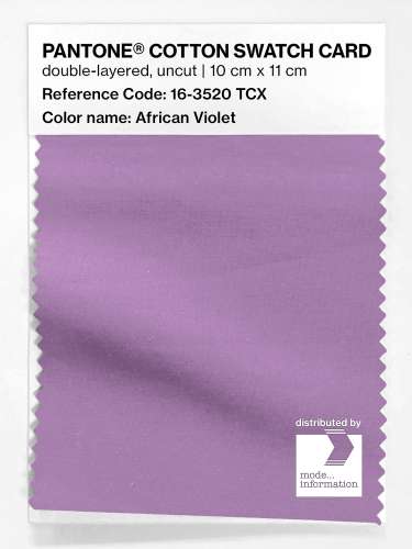Product image of the product “PANTONE® COTTON SWATCH CARD 16-3520 TCX African Violet ”