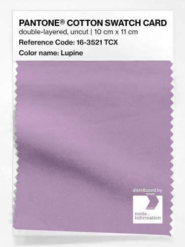 PANTONE® COTTON SWATCH CARD 16-3521 TCX Lupine