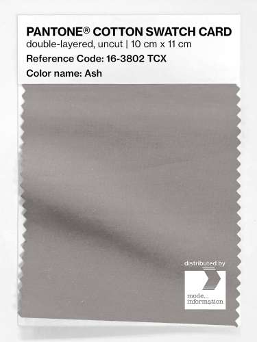 PANTONE® COTTON SWATCH CARD 16-3802 TCX Ash