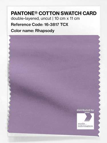 PANTONE® COTTON SWATCH CARD 16-3817 TCX Rhapsody