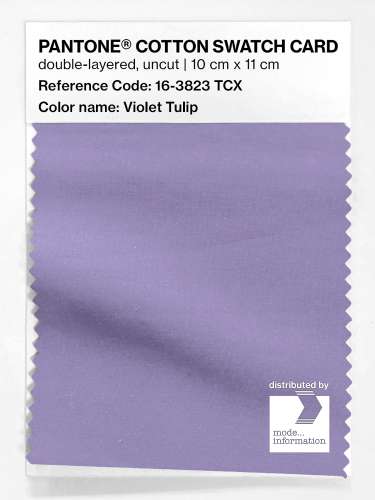 Product image of the product “PANTONE® COTTON SWATCH CARD 16-3823 TCX Violet Tulip ”
