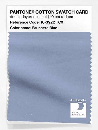 Product image of the product “PANTONE® COTTON SWATCH CARD 16-3922 TCX Brunnera Blue ”