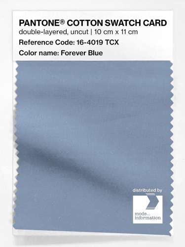 PANTONE® COTTON SWATCH CARD 16-4019 TCX Forever Blue