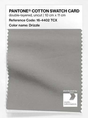 PANTONE® COTTON SWATCH CARD 16-4402 TCX Drizzle