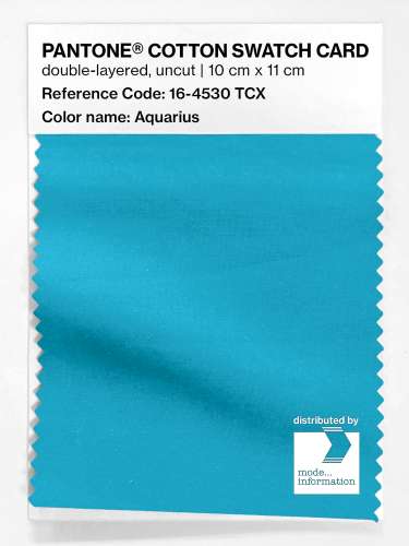 PANTONE® COTTON SWATCH CARD 16-4530 TCX Aquarius
