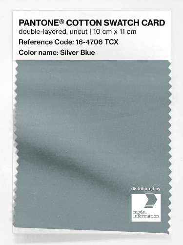 PANTONE® COTTON SWATCH CARD 16-4706 TCX Silver Blue