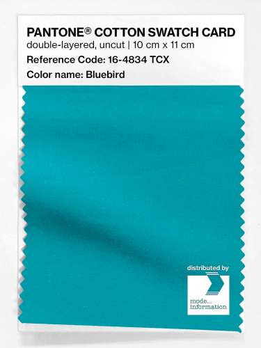 PANTONE® COTTON SWATCH CARD 16-4834 TCX Bluebird