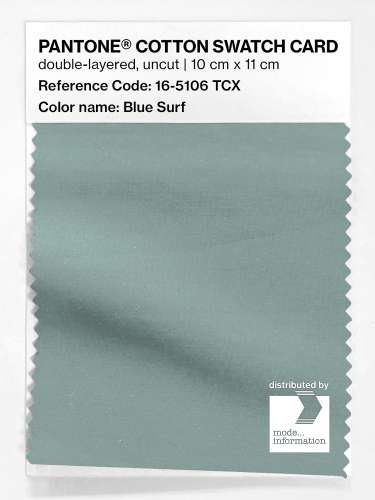 PANTONE® COTTON SWATCH CARD 16-5106 TCX Blue Surf