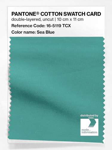 Product image of the product “PANTONE® COTTON SWATCH CARD 16-5119 TCX Sea Blue ”