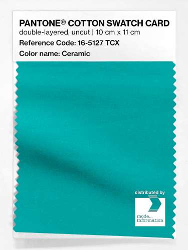 Product image of the product “PANTONE® COTTON SWATCH CARD 16-5127 TCX Ceramic ”