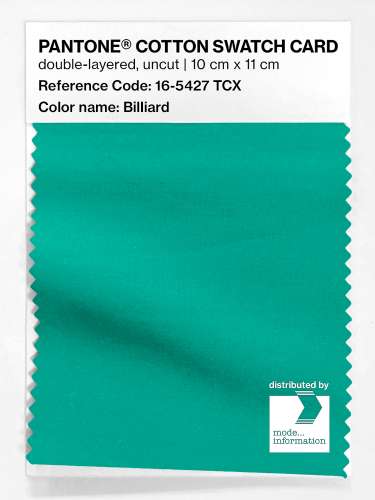 PANTONE® COTTON SWATCH CARD 16-5427 TCX Billiard