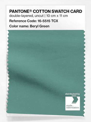 PANTONE® COTTON SWATCH CARD 16-5515 TCX Beryl Green