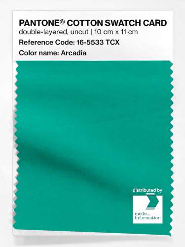 Product image of the product “PANTONE® COTTON SWATCH CARD 16-5533 TCX Arcadia ”