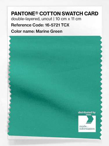 PANTONE® COTTON SWATCH CARD 16-5721 TCX Marine Green