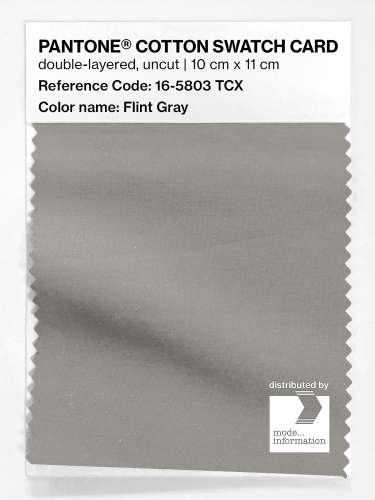 Product image of the product “PANTONE® COTTON SWATCH CARD 16-5803 TCX Flint Gray ”
