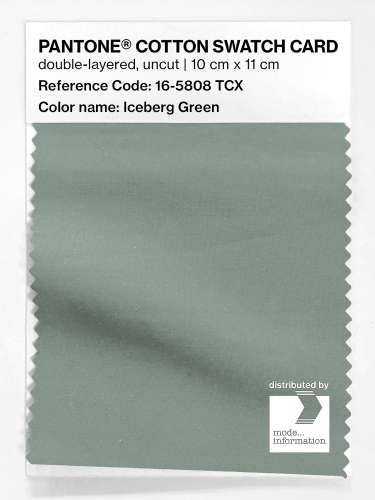 PANTONE® COTTON SWATCH CARD 16-5808 TCX Iceberg Green